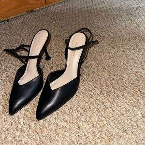 Black closed toe heels